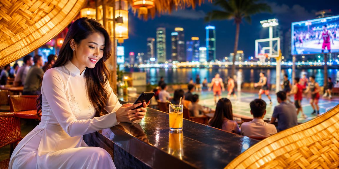 Cá cược bóng rổ tại Đà Nẵng với hình ảnh áo dài truyền thống Việt Nam