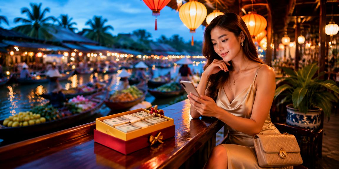 Người chơi tận hưởng giải trí có trách nhiệm tại Hội An với đèn lồng truyền thống